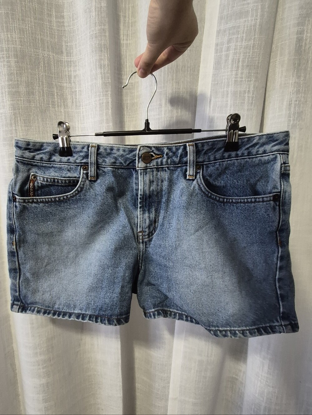 BONGO Light Blue Washed Denim Shorts